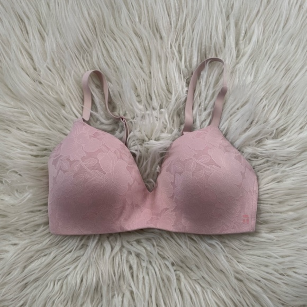 Tommy John pink lightly lined second skin wireless bra ladies 34DD